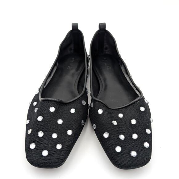 Open Edit Lennox Rhinestone Modern Mesh Flat Women's Black Size US7M EU38 - Picture 2 of 12